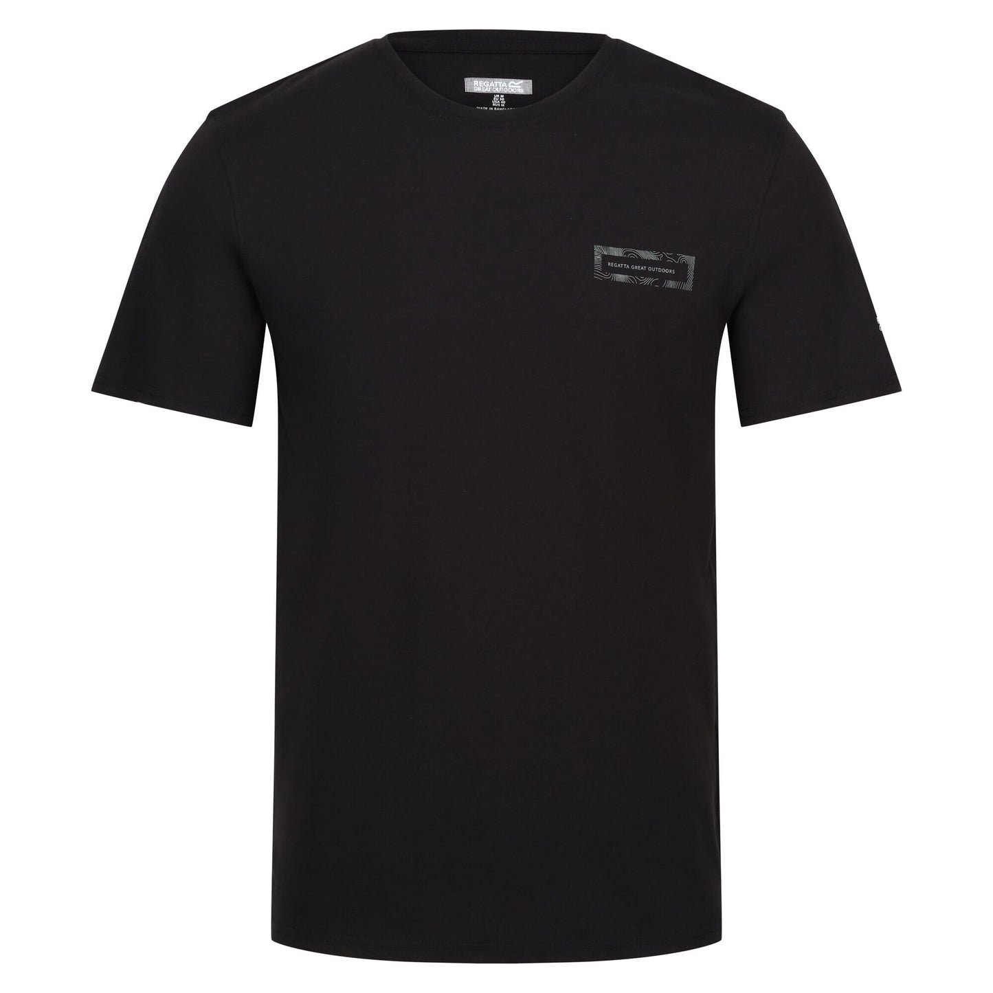 Black - Front - Regatta Mens Breezed IV Back Print T-Shirt