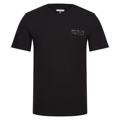 Black - Front - Regatta Mens Breezed IV Back Print T-Shirt