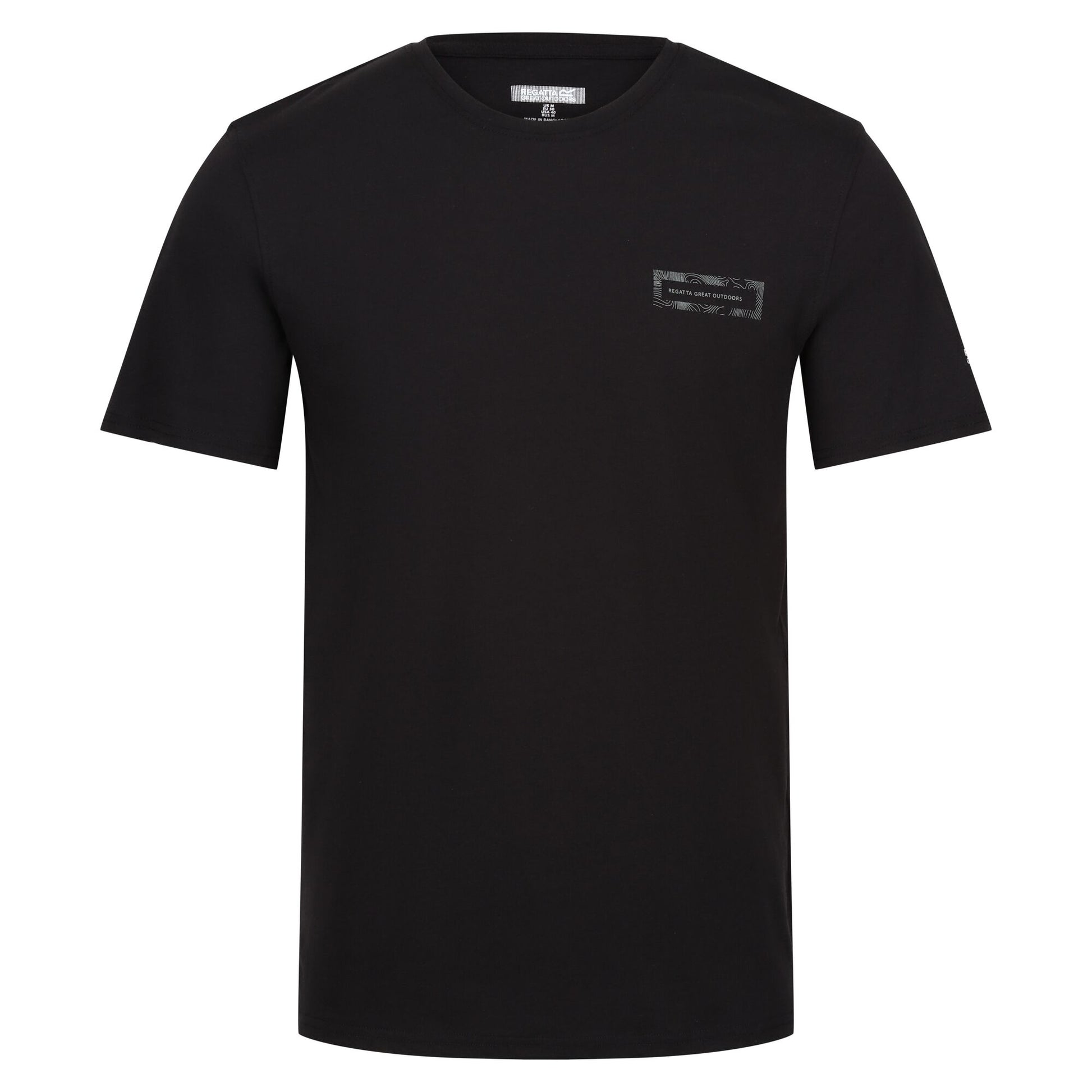 Black - Front - Regatta Mens Breezed IV Back Print T-Shirt