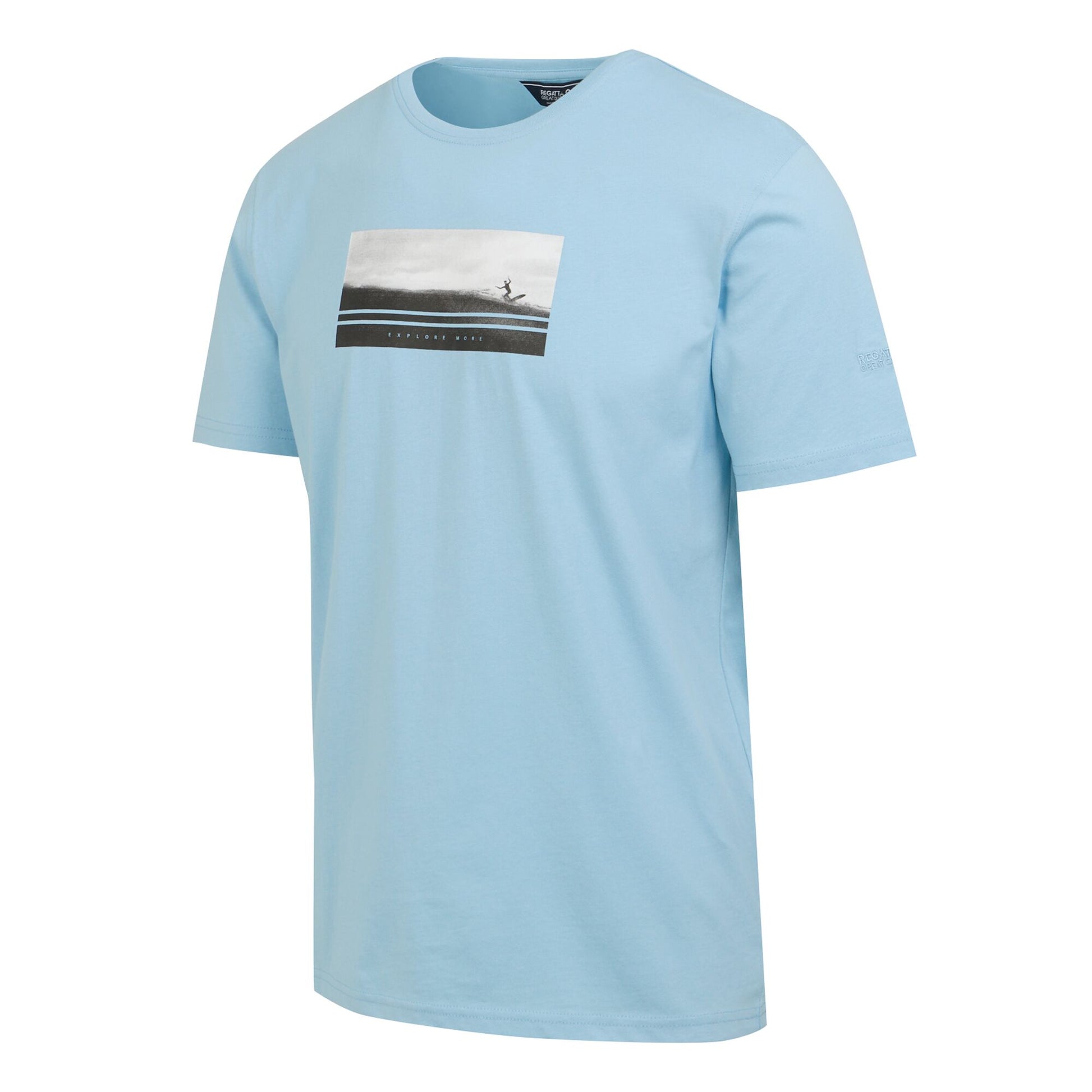 Powder Blue - Side - Regatta Mens Cline VIII Surfer T-Shirt