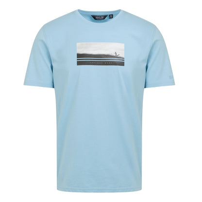 Powder Blue - Front - Regatta Mens Cline VIII Surfer T-Shirt