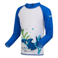 Hawaiian Blue - Lifestyle - Regatta Childrens-Kids Bubbles The Shark Rash Suit