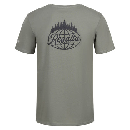 Agave Green - Back - Regatta Mens Breezed IV Trees T-Shirt