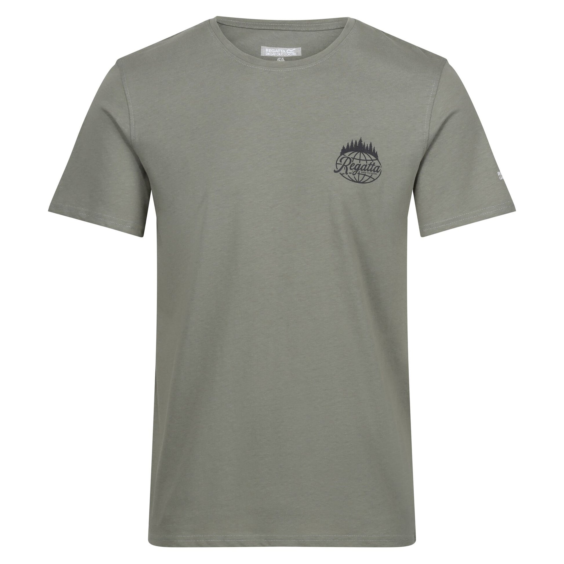 Agave Green - Front - Regatta Mens Breezed IV Trees T-Shirt