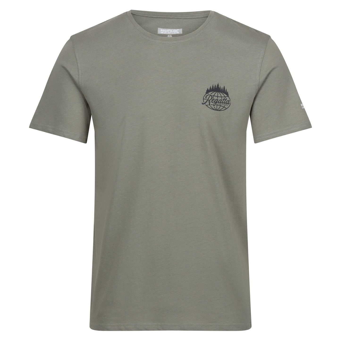 Agave Green - Front - Regatta Mens Breezed IV Trees T-Shirt