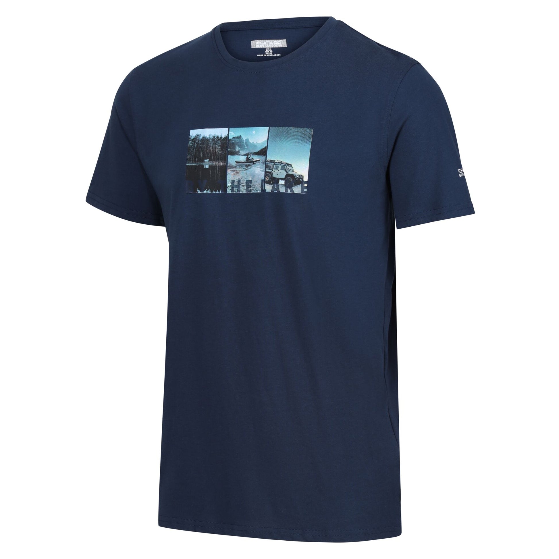 Moonlight Denim - Side - Regatta Mens Breezed IV Landscape T-Shirt