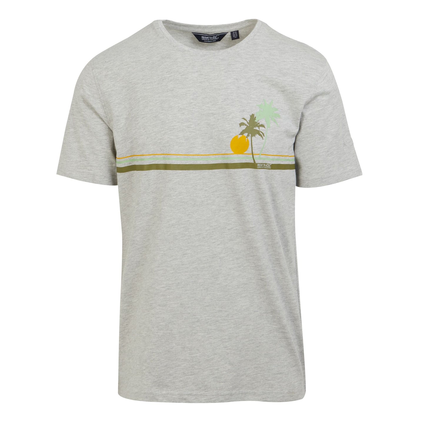 Silver Grey - Front - Regatta Mens Cline VIII Sunset Marl T-Shirt