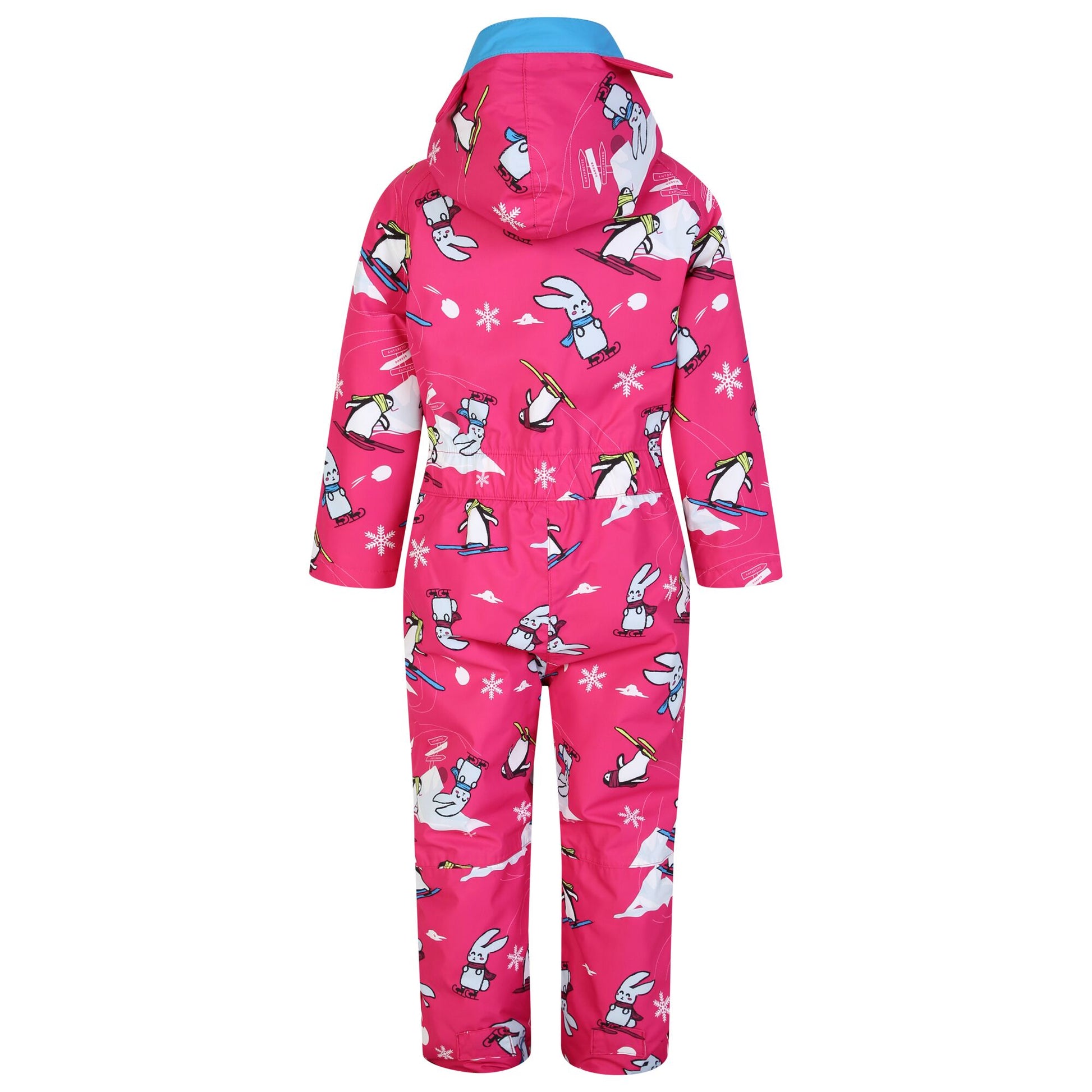 Pink - Back - Dare 2B Childrens-Kids Snow Animals Snowsuit