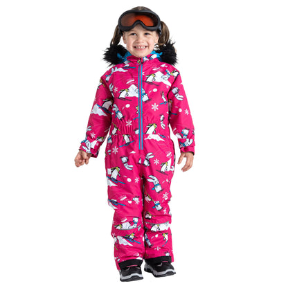 Pink - Lifestyle - Dare 2B Childrens-Kids Snow Animals Snowsuit