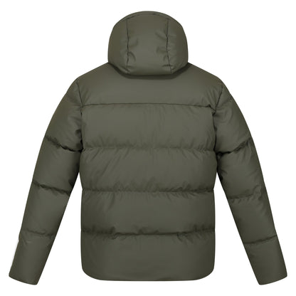 Dark Khaki - Back - Regatta Mens Saltern Quilted Jacket