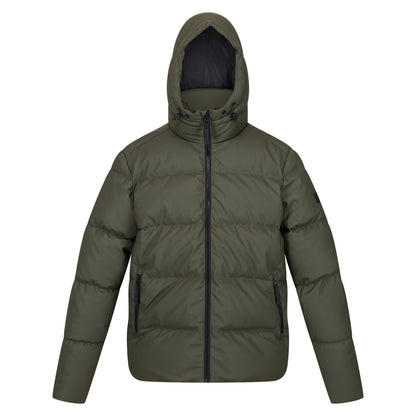 Dark Khaki - Front - Regatta Mens Saltern Quilted Jacket