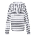 White-Navy - Back - Regatta Womens-Ladies Minerve Stripe V Neck Hoodie