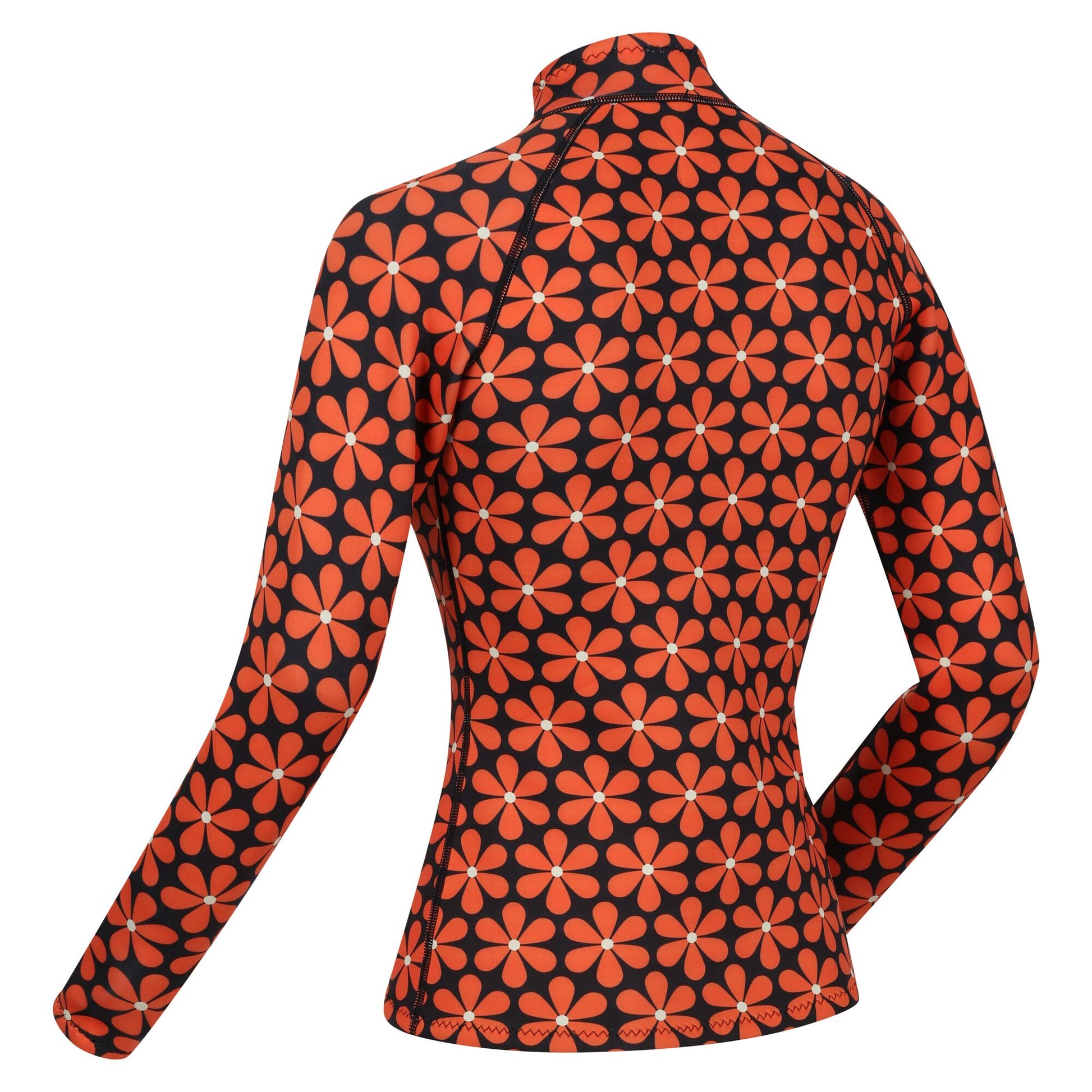 Navy-Orange - Lifestyle - Regatta Womens-Ladies Orla Kiely Floral Scuba Swim Top