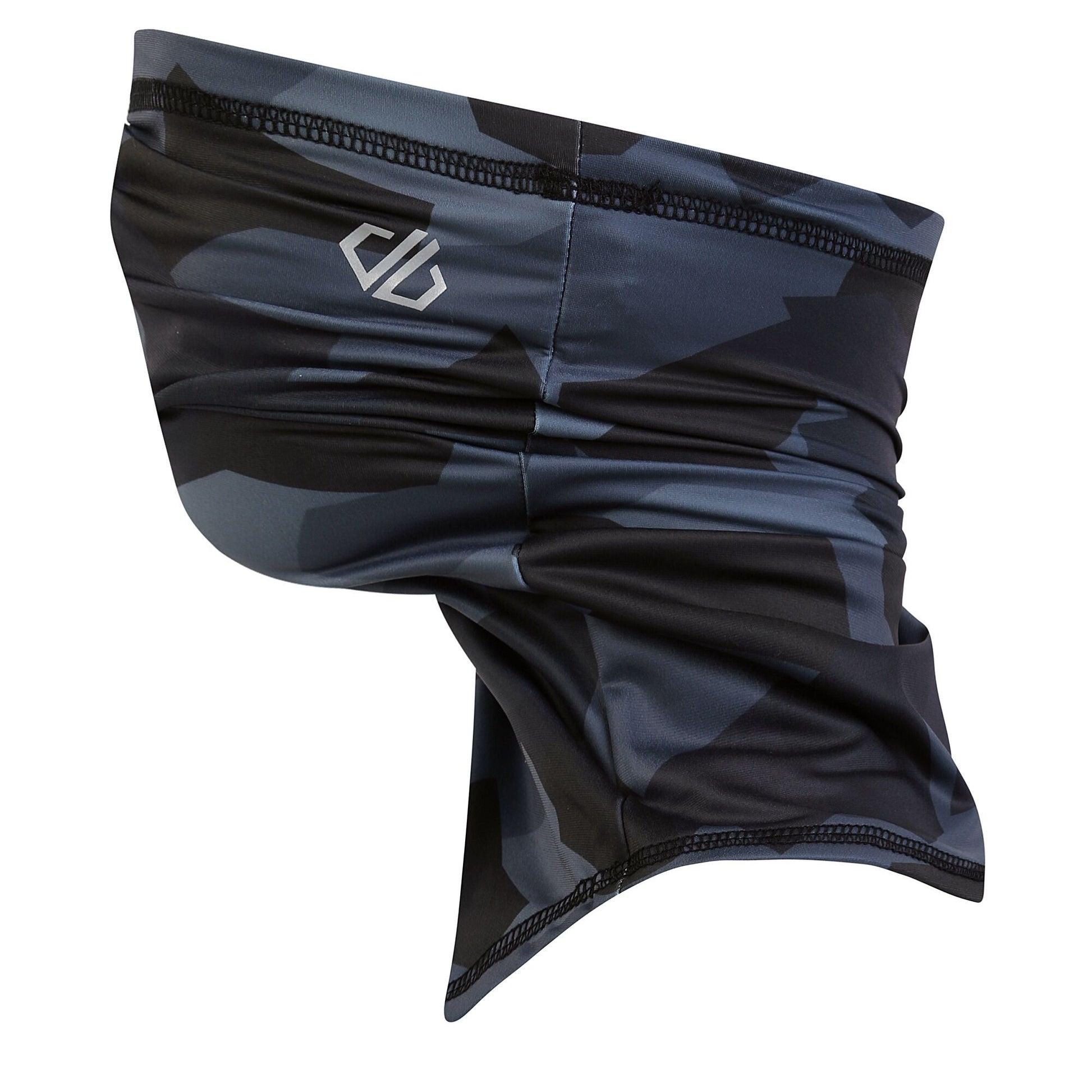 Black - Side - Dare 2B Unisex Adult Niveous Geo Camo Neck Gaiter
