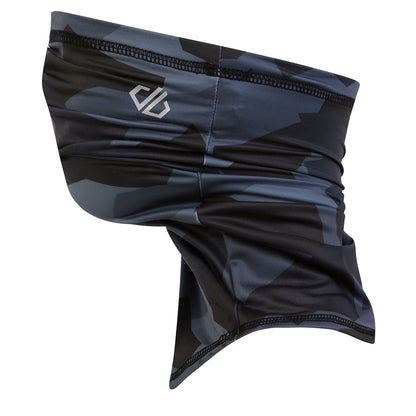 Black - Side - Dare 2B Unisex Adult Niveous Geo Camo Neck Gaiter