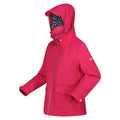 Hot Pink - Side - Regatta Womens-Ladies Navassa Waterproof Jacket