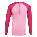 Sweet Pink - Back - Regatta Childrens-Kids Luna The Unicorn Rash Guard