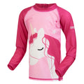 Sweet Pink - Side - Regatta Childrens-Kids Luna The Unicorn Rash Guard