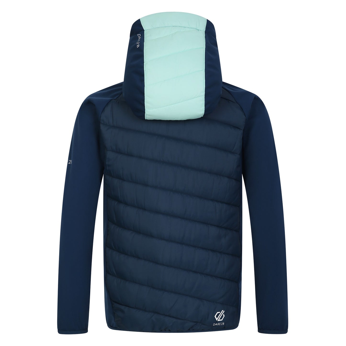 Moonlight Denim-Mint Green - Back - Dare 2B Childrens-Kids Explore Hybrid Jacket