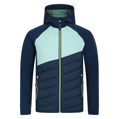 Moonlight Denim-Mint Green - Front - Dare 2B Childrens-Kids Explore Hybrid Jacket