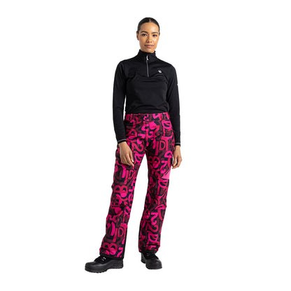 Pure Pink - Lifestyle - Dare 2B Womens-Ladies Ice Graffiti Ski Trousers