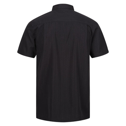 Ash-Black - Back - Regatta Mens Mindano VIII Patterned Shirt