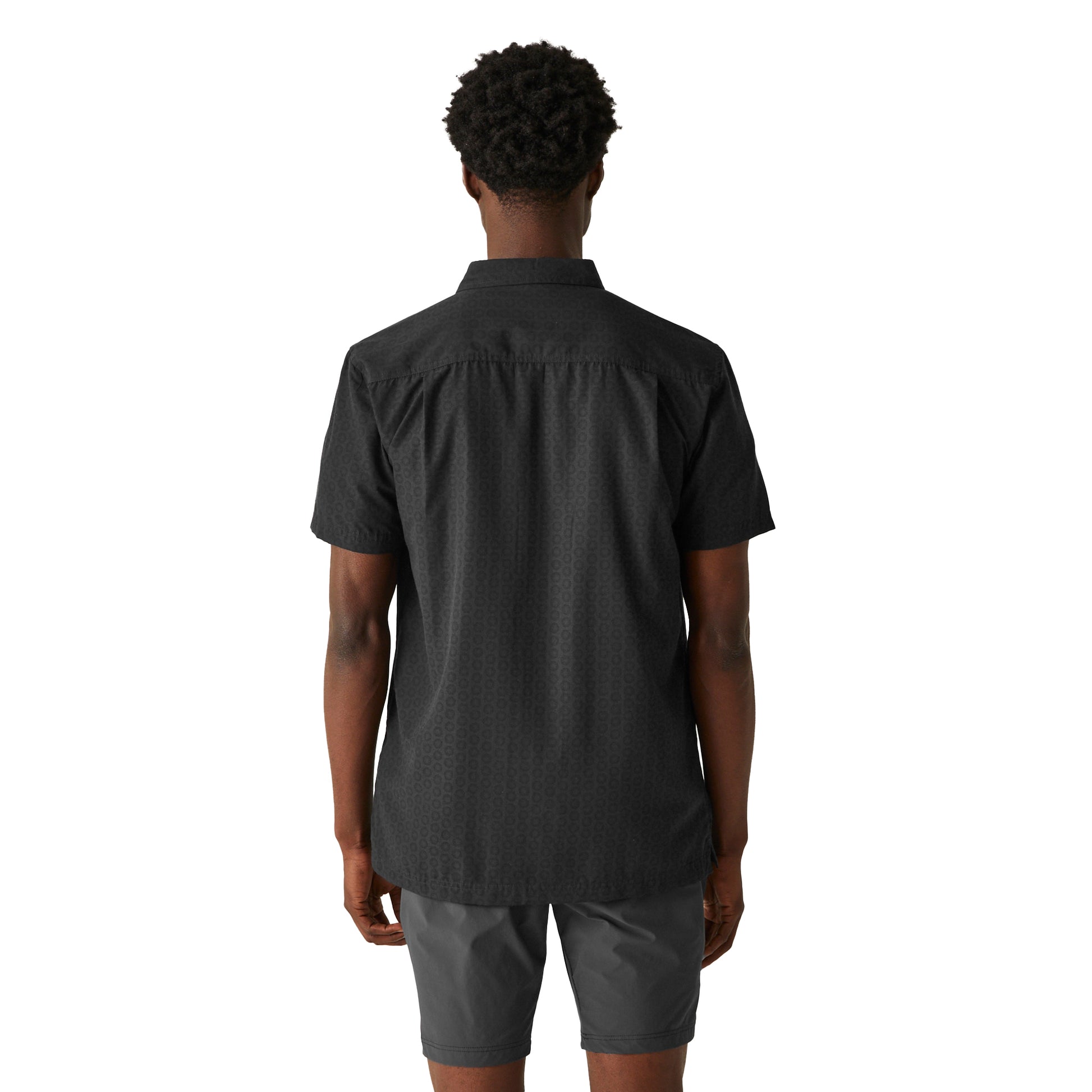 Ash-Black - Pack Shot - Regatta Mens Mindano VIII Patterned Shirt