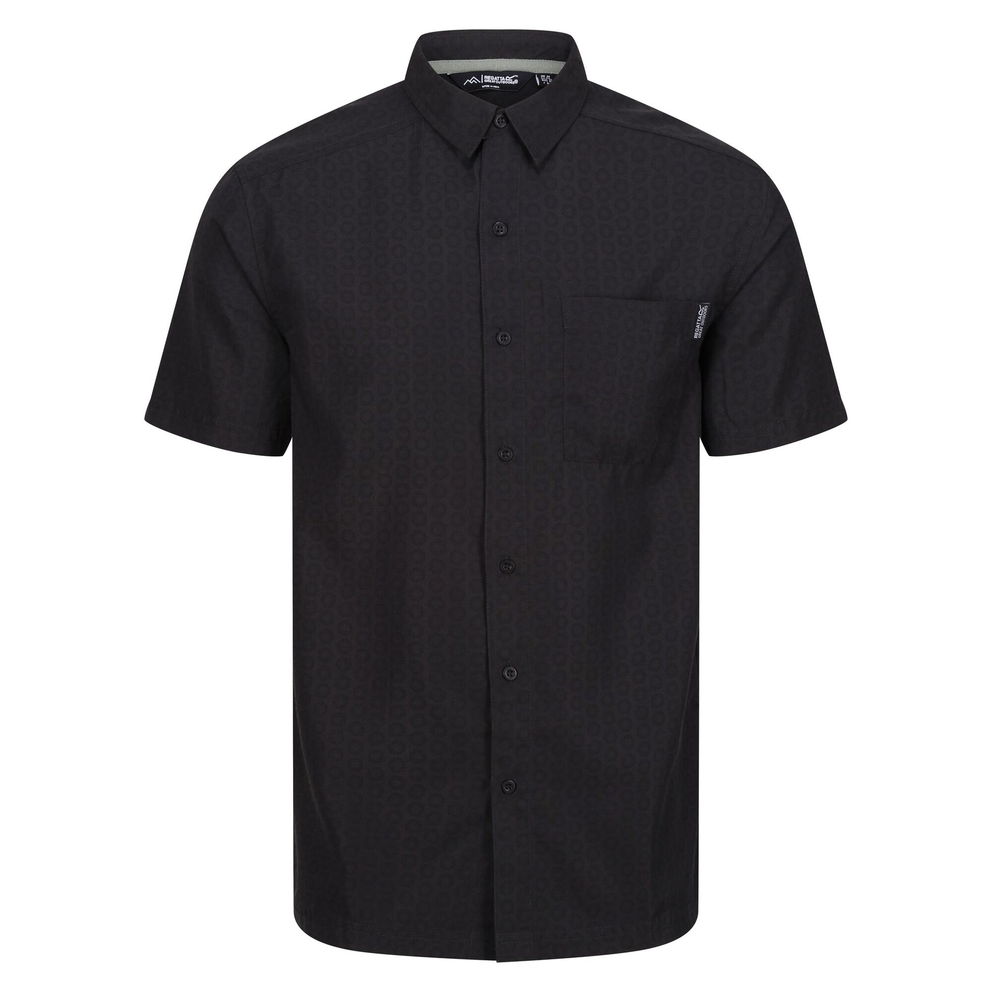 Ash-Black - Front - Regatta Mens Mindano VIII Patterned Shirt