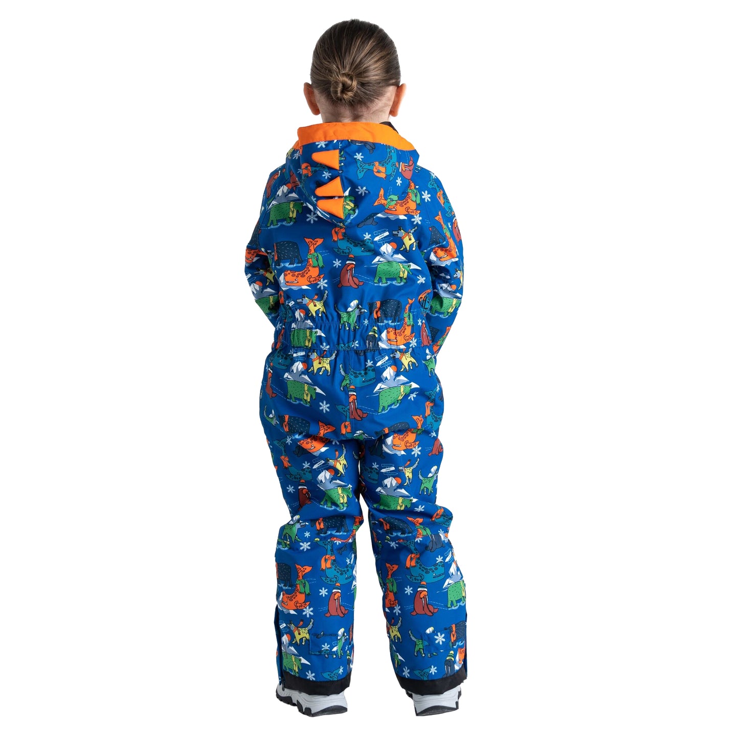 Blue - Pack Shot - Regatta Childrens-Kids Snowplay Arctic Animals Snowsuit