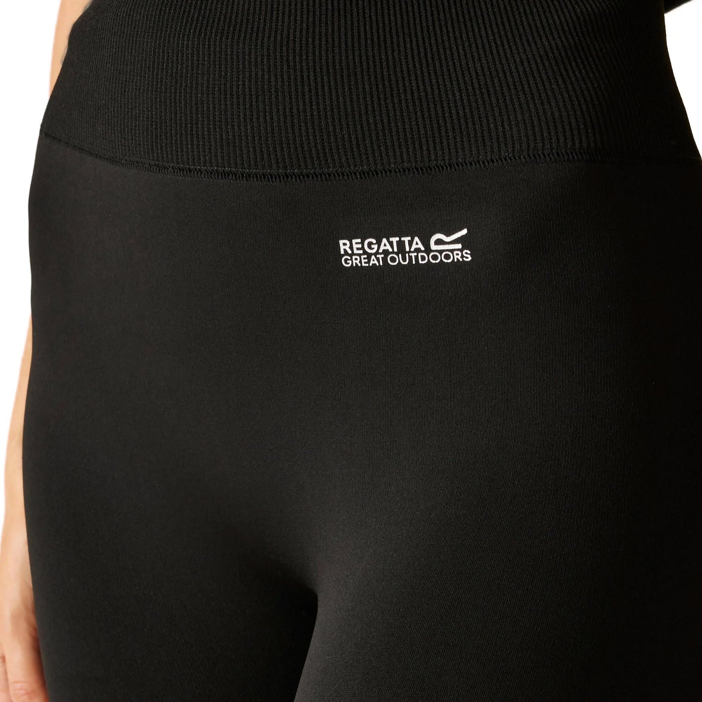 Black - Back - Regatta Womens-Ladies Stretch Thermal Leggings