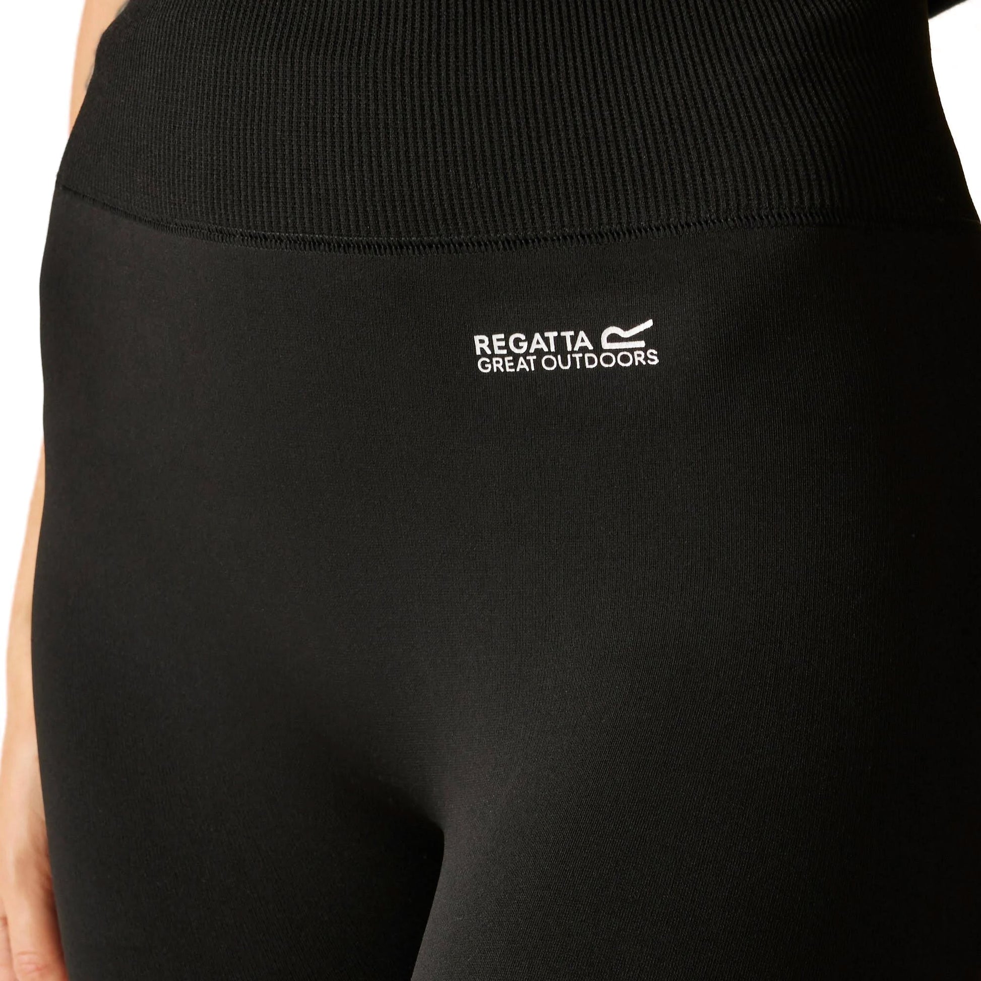 Black - Back - Regatta Womens-Ladies Stretch Thermal Leggings