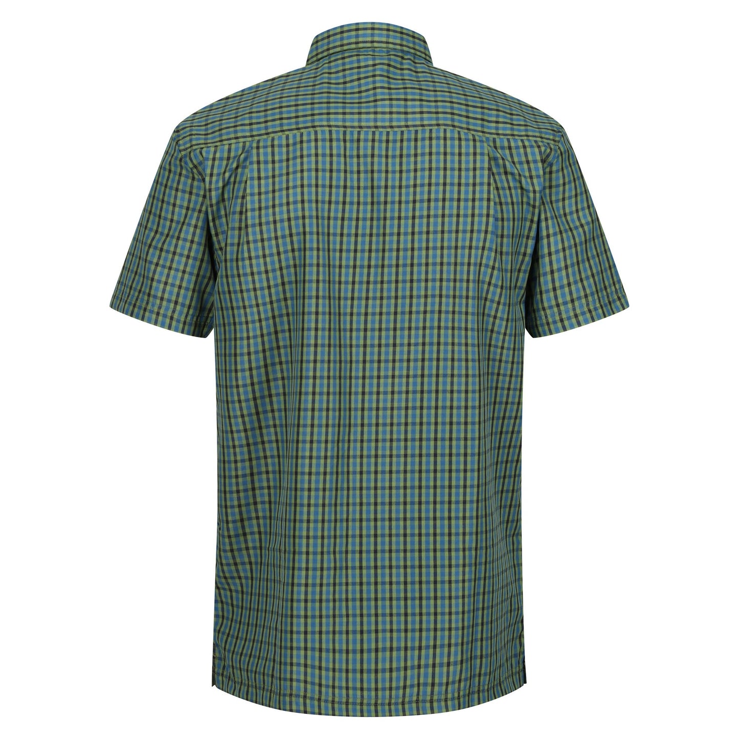 Piquant Green-Moroccan Blue - Back - Regatta Mens Kalambo VIII Checked Shirt