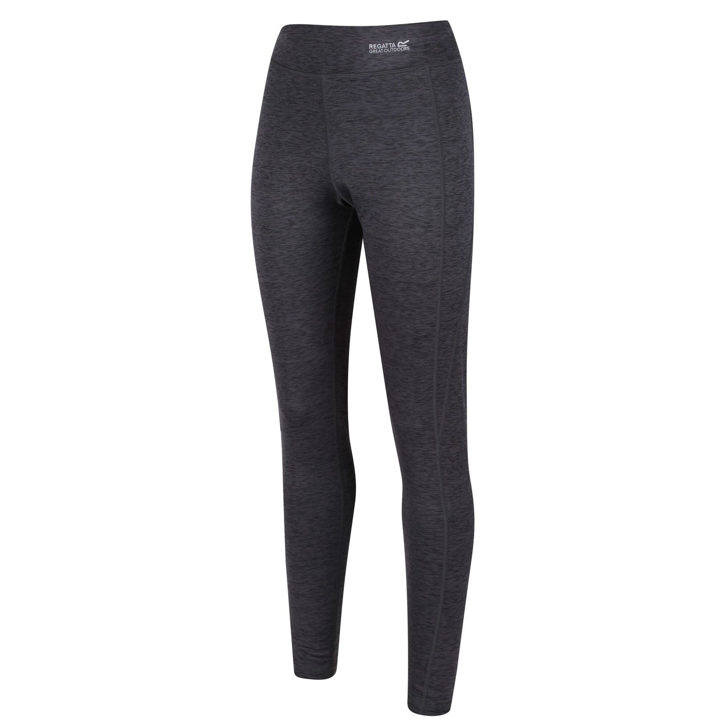 Seal Grey - Side - Regatta Womens-Ladies Holeen Animal Print Winter Leggings