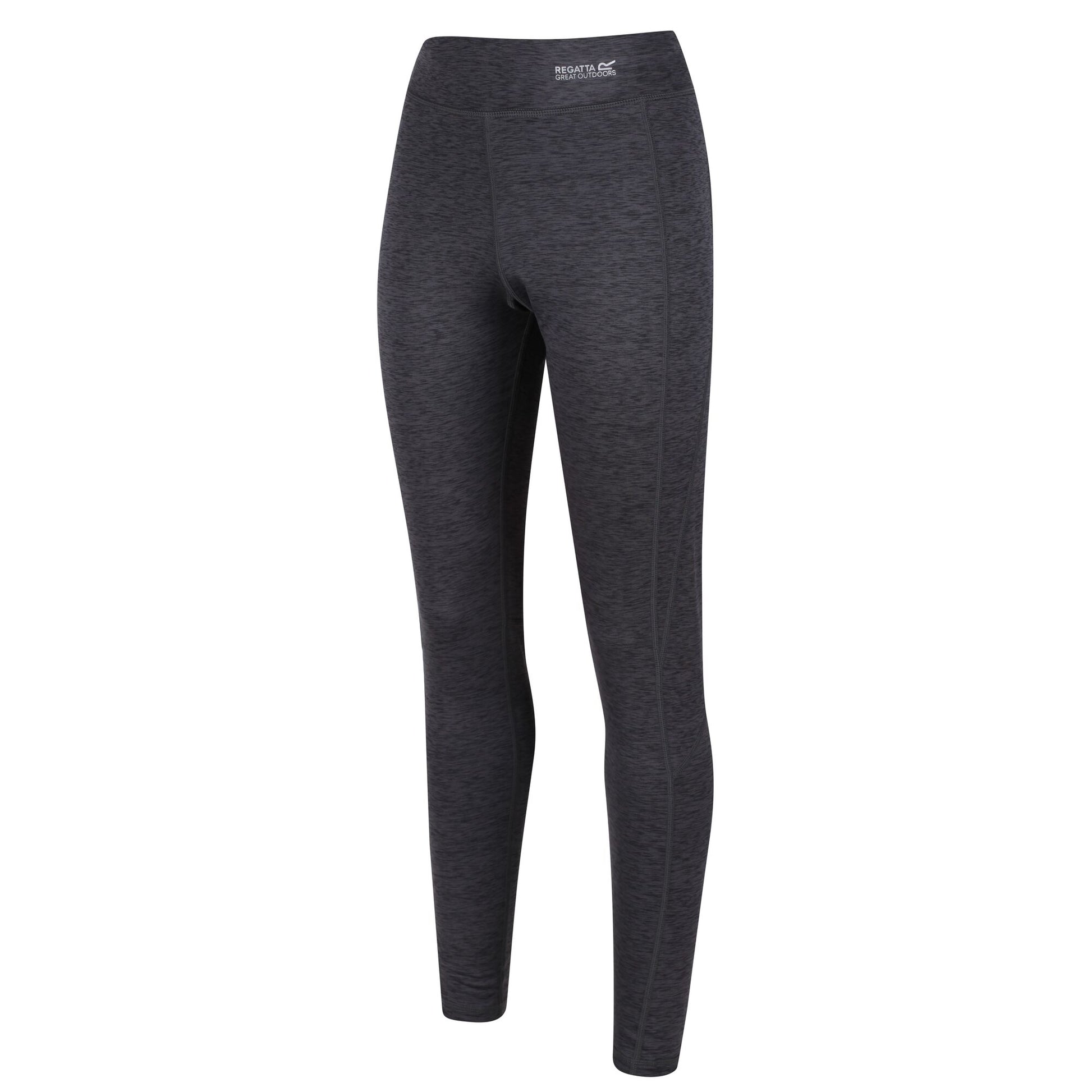 Seal Grey - Side - Regatta Womens-Ladies Holeen Animal Print Winter Leggings