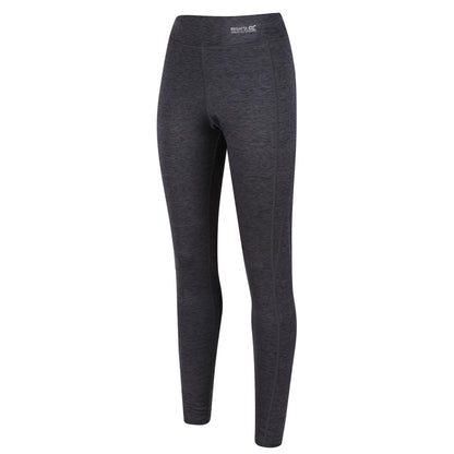 Seal Grey - Side - Regatta Womens-Ladies Holeen Animal Print Winter Leggings