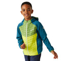 Moroccan Blue-Piquant Green-Citron Lime - Lifestyle - Regatta Childrens-Kids Kielder VIII Hybrid Jacket