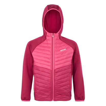 Deep Pink-Hot Pink - Front - Regatta Childrens-Kids Kielder VIII Hybrid Jacket