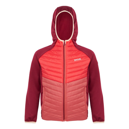 Rumba Red-Red Sky - Front - Regatta Childrens-Kids Kielder VIII Hybrid Jacket