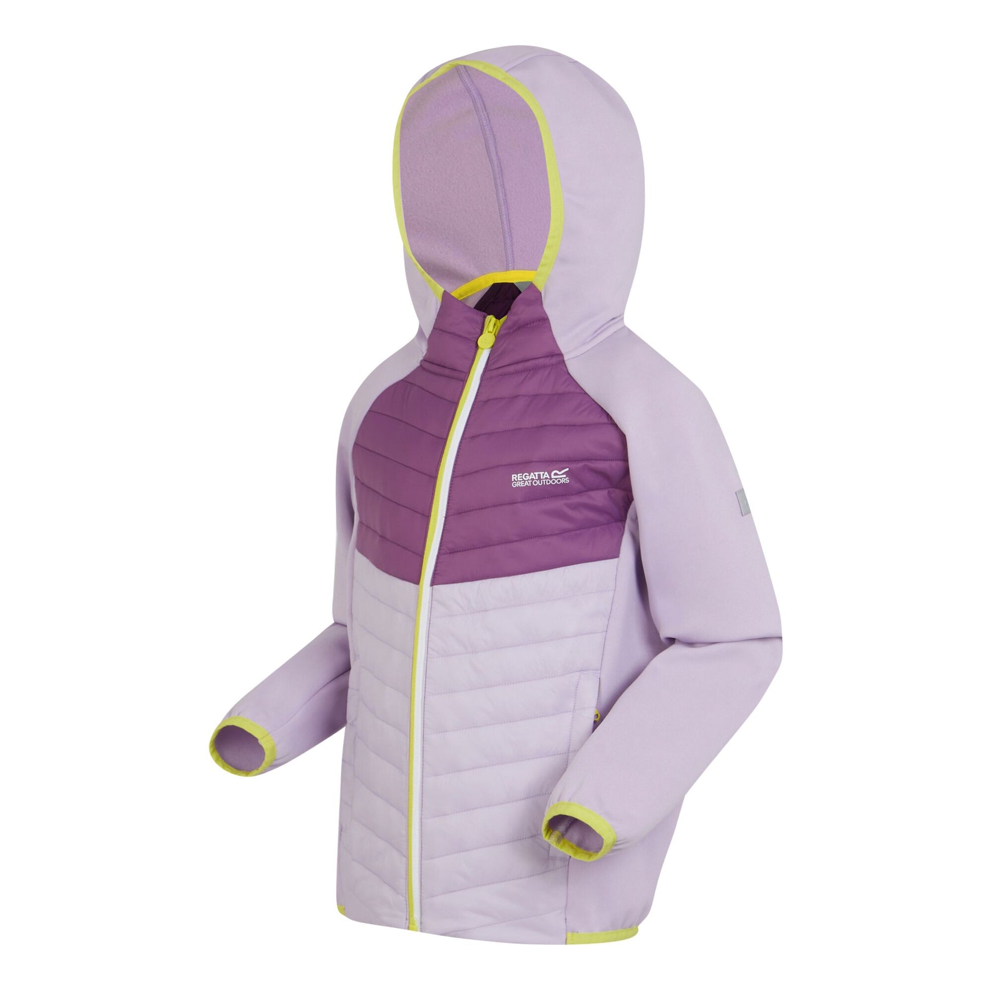 Lilac Frost-Sunset Purple - Side - Regatta Childrens-Kids Kielder VIII Hybrid Jacket
