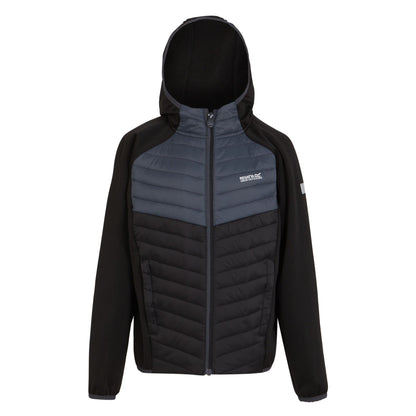 Black-Seal Grey - Front - Regatta Childrens-Kids Kielder VIII Hybrid Jacket