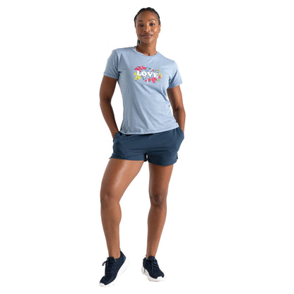 Rainwashed Blue - Close up - Dare 2B Womens-Ladies Tranquility II Love T-Shirt
