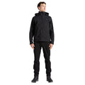 Black - Close up - Dare 2B Mens Switch Out II Waterproof Jacket