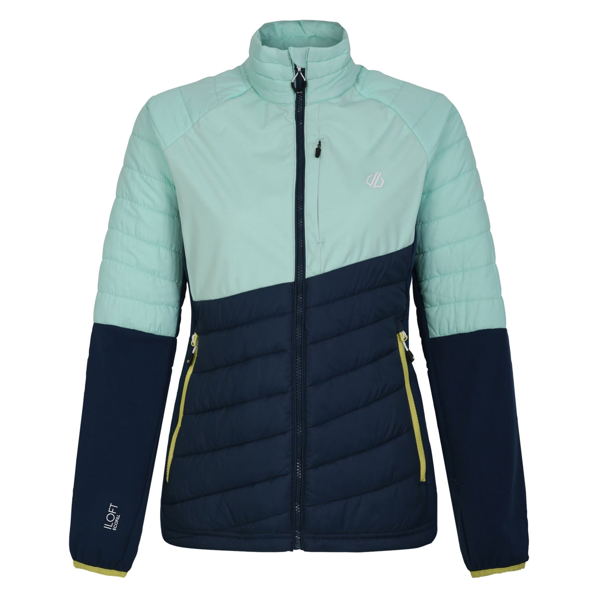 Mint Green-Moonlight Denim - Front - Dare 2B Womens-Ladies Lexan Hybrid Jacket