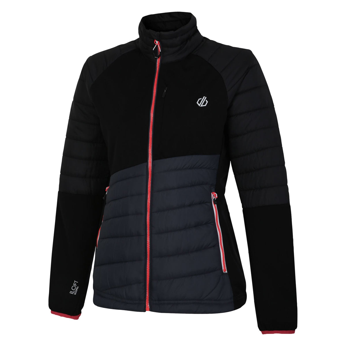 Black-Ebony - Side - Dare 2B Womens-Ladies Lexan Hybrid Jacket