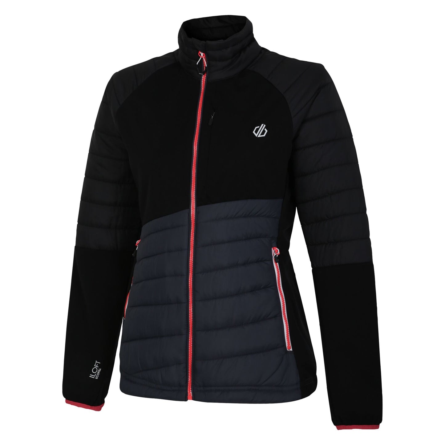 Black-Ebony - Side - Dare 2B Womens-Ladies Lexan Hybrid Jacket