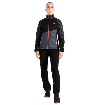Black-Ebony - Lifestyle - Dare 2B Womens-Ladies Lexan Hybrid Jacket
