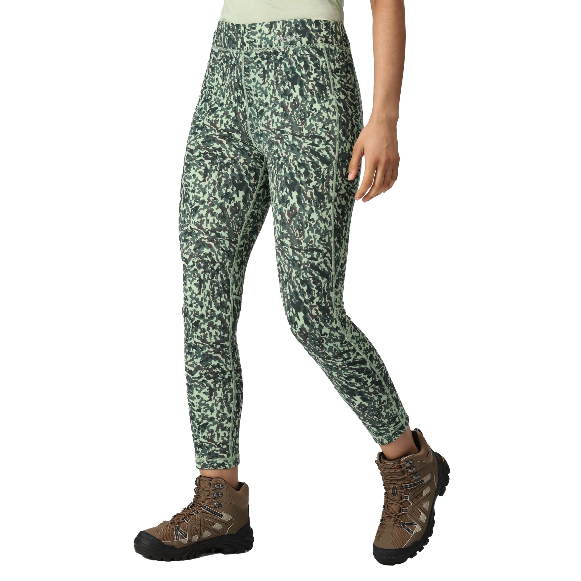 Darkest Spruce - Side - Regatta Womens-Ladies Holeen Camo Winter Leggings