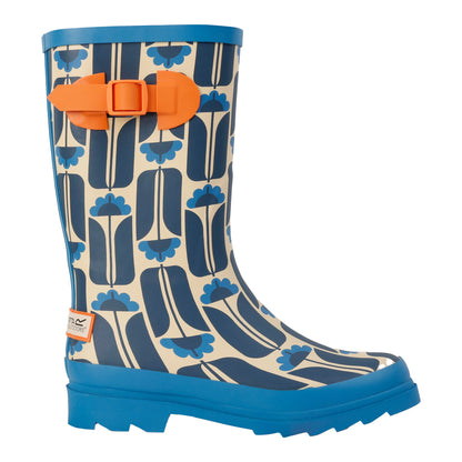 Navy - Side - Regatta Womens-Ladies Orla Kiely Floral Wellington Boots
