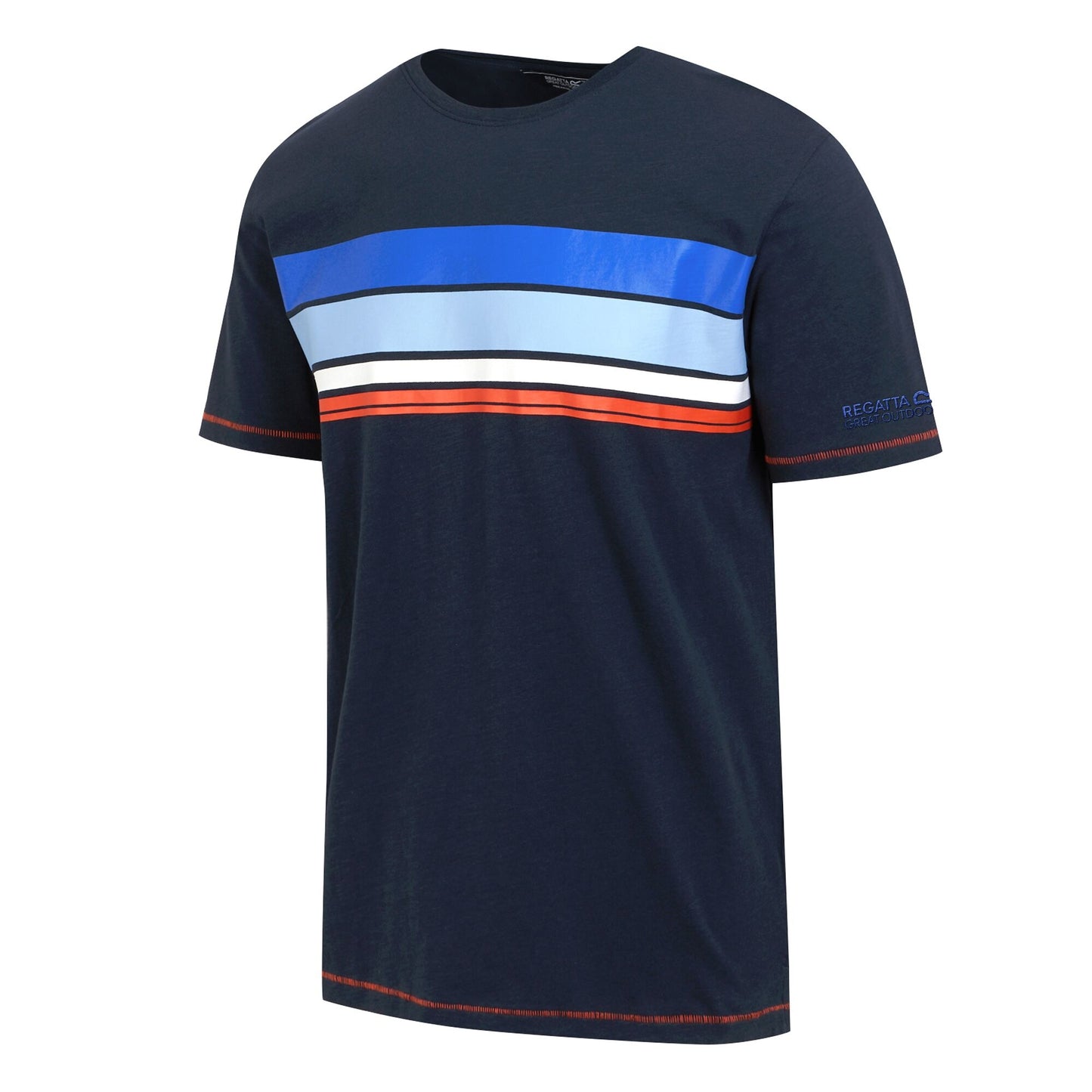 Navy - Side - Regatta Mens Rayonner T-Shirt