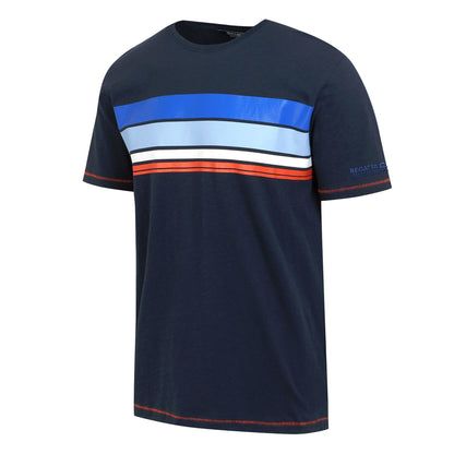 Navy - Side - Regatta Mens Rayonner T-Shirt